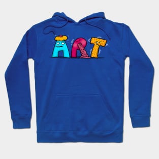 Sick Art Funny Original Clever Pun Artsy Artistic Funny Cartoon Hoodie